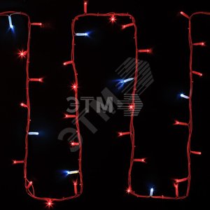 Гирлянда профессиональная модульная профессиональная  Дюраплей LED  20м  200 LED  белый каучук , мерцающий Flashing (каждый 5-й диод), Красная - NEON-NIGHT