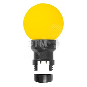 Лампа шар 6 LED для белт-лайта, цвет: Жёлтый, ?45мм, жёлтая колба (405-141) - NEON-NIGHT