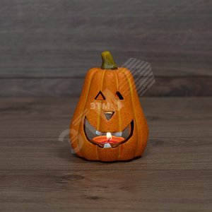 Керамический домашний подсвечник Тыква 10х8.6х12.7 см - NEON-NIGHT