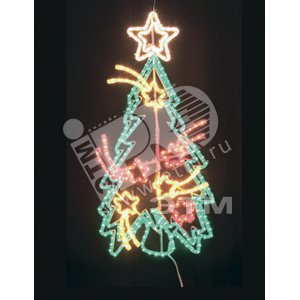Фигура Праздничная Ель с кометами 100х77см - NEON-NIGHT