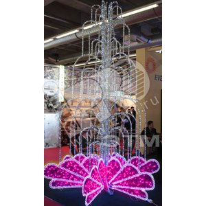 Фонтан LED высота 4.0 d2.5 метра с контроллером розовый - NEON-NIGHT
