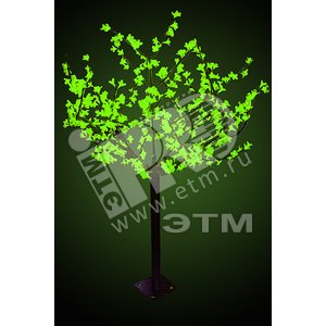 Фигура светодиодная Дерево Сакура H1.5м диаметр кроны 1.3м зеленое IP44 понижающий трансформатор в комплекте - NEON-NIGHT