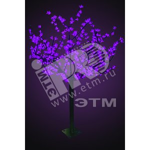 Фигура светодиодная Дерево Сакура H1.5м диаметр кроны 1.3м фиолетовое IP44 понижающий трансформатор в комплекте - NEON-NIGHT