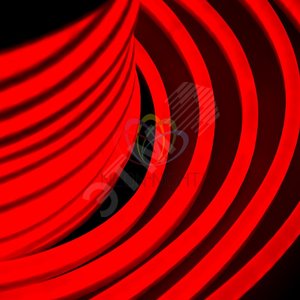 Неон профессиональный светодиодный гибкий постоянное свечение красный 220В (бухта 50м)