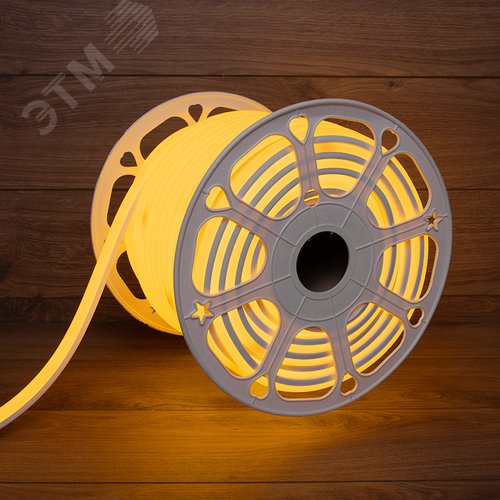 Неон гибкий LED SMD, форма – D, 16х16 мм, желтый, 144 LED/м, 50 м - фото 2