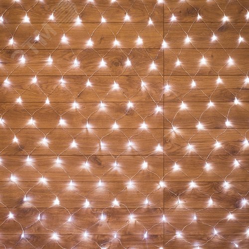 Гирлянда Сеть 1,8х1,5 м, прозрачный ПВХ, 180 LED белые - NEON-NIGHT