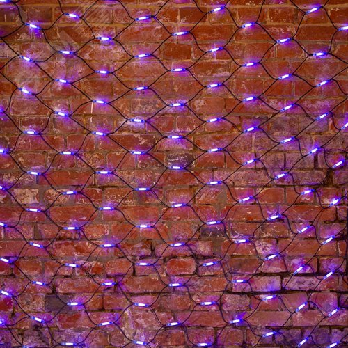 Гирлянда Сеть 2x4 м, черный каучук, 560 LED белые/синие - фото 2