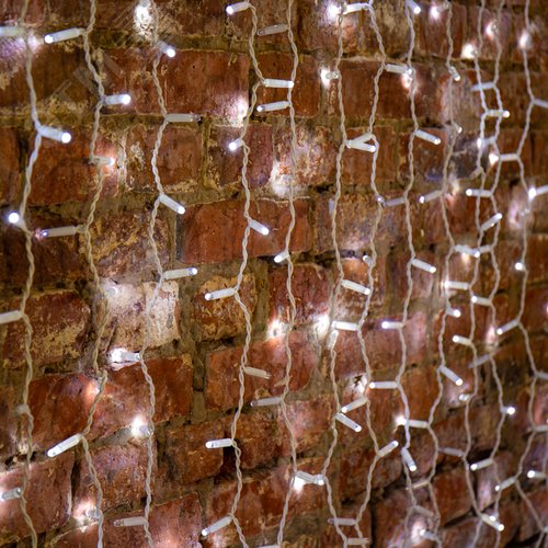 Гирлянда светодиодный Дождь 2х1,5 м, эффект мерцания, белый провод, 230 В, диоды белые