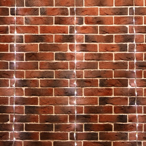 Гирлянда Светодиодный дождь 2х9 м, эффект водопада, прозрачный провод, 24 В, диоды белые