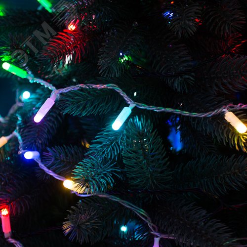 Гирлянда Нить 10 м, свечение с динамикой, прозрачный ПВХ, 230 В, RGB - NEON-NIGHT