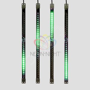 Сосулька светодиодная 50см 9.5В двухсторонняя зеленые 32х2LED корпус пластик черный - NEON-NIGHT