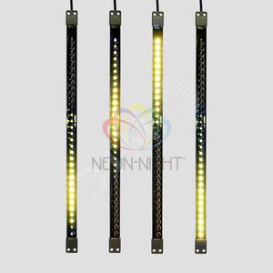 Сосулька светодиодная 50см 9.5В двухсторонняя желтые 32х2LED корпус пластик черный (256-122) - NEON-NIGHT