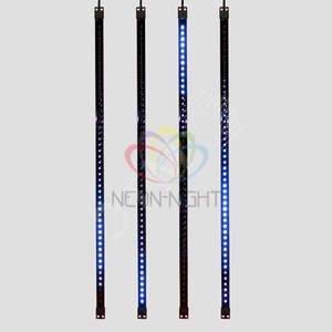 Сосулька светодиодная 80см 9.5В двухсторонняя синие 48х2LED корпус пластик черный - NEON-NIGHT