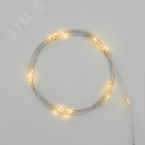 Гирлянда домашняя светодиодная Роса 2м 20LED теплый белый (303-006) - фото 2