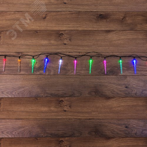 Гирлянда светодиодная Палочки с пузырьками 20 палочек, мультиколор, 2 м 3