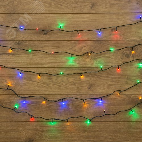 Гирлянда Твинкл Лайт 10 м, темно-зеленый ПВХ, 80 LED, мультиколор 2