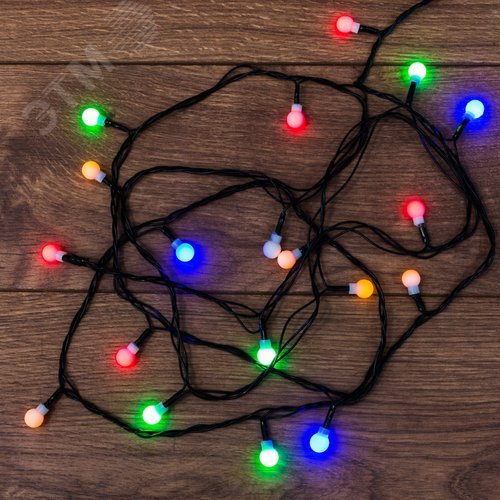 Гирлянда светодиодная Шарики 20 LED мультиколор 2,8 м - фото 2