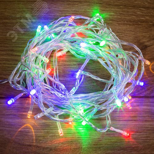 Гирлянда Твинкл Лайт 4 м, прозрачный ПВХ, 25 LED, мультиколор 2