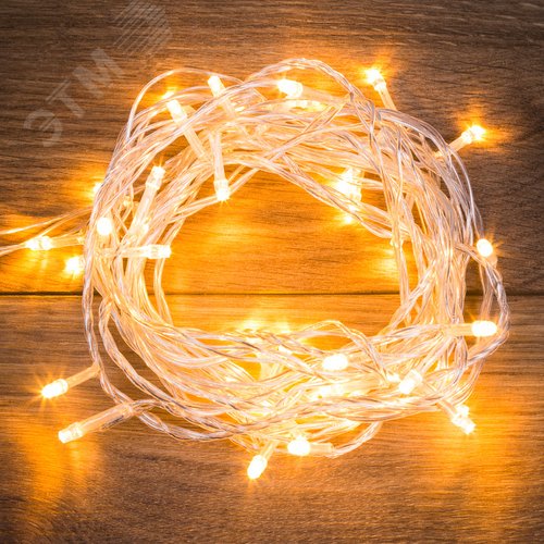 Гирлянда Твинкл Лайт 6 м, прозрачный ПВХ, 40 LED, тёплый белый 2