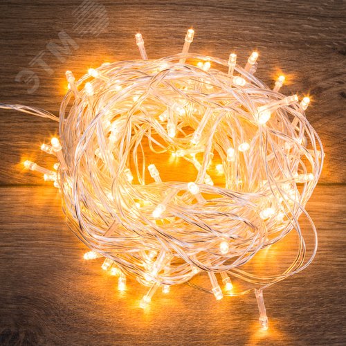 Гирлянда Твинкл Лайт 10 м, прозрачный ПВХ, 80 LED, тёплый белый 2