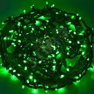 Гирлянда профессиональная Твинкл Лайт 20м 240LED зеленый черный провод (303-324)