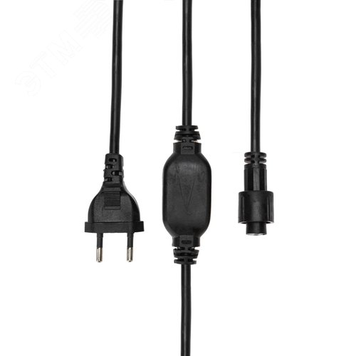 Комплект подключения уличных для гирлянд 230В / 4А, черный провод, IP65 - NEON-NIGHT