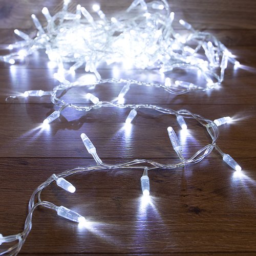 Гирлянда кластер 10 м, прозрачный ПВХ IP65, 200 LED, белый, соединяется - фото 2