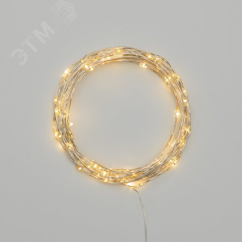 Гирлянда домашняя Роса 10 м, 100 LED, USB, теплое белое свечение NEON-NIGHT (315-976) - NEON-NIGHT
