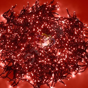 Гирлянда профессиональная LED ClipLight 2х4В 5 нитей по 20 метров красный Flashing (323-602)