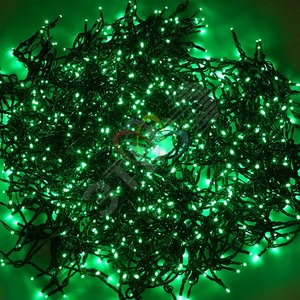 Гирлянда профессиональная LED ClipLight 24В 5 нитей по 20 метров зеленый Flashing (323-604) - NEON-NIGHT