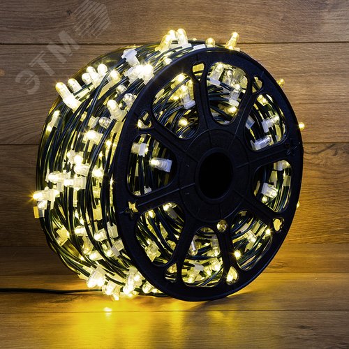 Гирлянда LED Clip Light 12V шаг 150 мм, диодов тёплый белый, Flashing белый - NEON-NIGHT