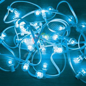 Гирлянда уличная Belt Light 25 ламп 10м в лампе 6 LED цвет cиний провод белый (331-303) - NEON-NIGHT