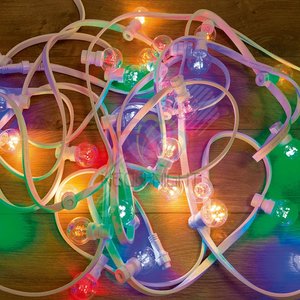 Гирлянда LED Galaxy Bulb String 10м, белый КАУЧУК, 30 ламп*6 LED МУЛЬТИ, влагостойкая IP65 | 331-309 | NEON-NIGHT - NEON-NIGHT