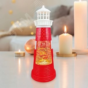 Декоративный светильник Маяк красный с конфетти и подсветкой, USB NEON-NIGHT - NEON-NIGHT