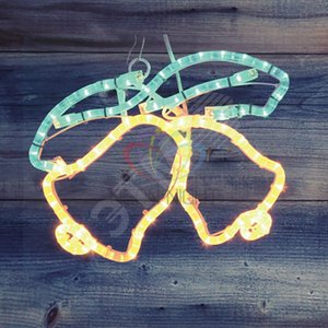 Фигура Два колокольчика 35х28см желтый/зеленый - NEON-NIGHT