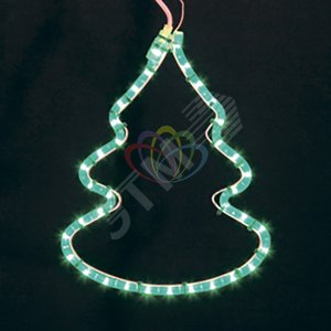 Фигура профессиональная светодиодная Елочка 33х25см зеленая (501-216) - NEON-NIGHT