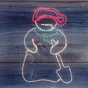 Фигура профессиональная Снеговик с лопатой 94х63см (501-321)