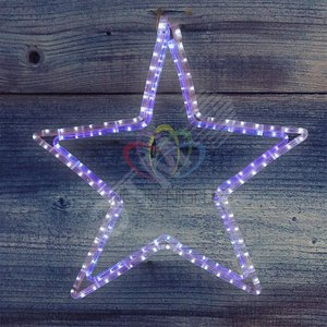 Фигура профессиональная световая Звезда белая/синяя 56 х 60см (501-514) - NEON-NIGHT