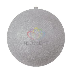 Фигура елочная Шар с блестками 20см серебряный - NEON-NIGHT