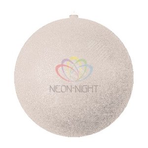 Фигура профессиональная елочная Шар с блестками 25см серебряный - NEON-NIGHT
