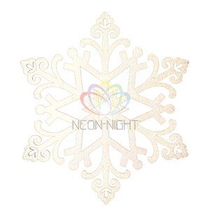 Фигура профессиональная елочная Снежинка Снегурочка 81см шампань - NEON-NIGHT