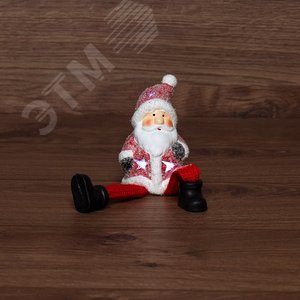 Керамическая домашняя фигурка Дед Мороз с подвесными ножками 6.3х5.4х10.4 см