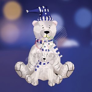 Фигура уличная медведица с медвежонком 180см внутренняя подсветка 2х44