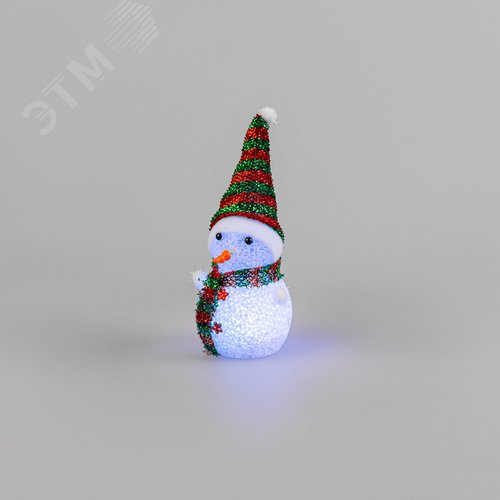 Фигура светодиодная Снеговик 17см, RGB - фото 2