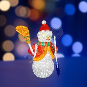 Фигура Снеговик с лопатой160см, 3160 LED - NEON-NIGHT