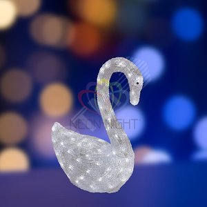 Фигура светодиодная акриловая Лебедь 36х18х50см 100LED IP44 понижающий трансформатор в комплекте (513-246) - NEON-NIGHT