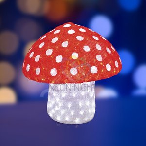 Фигура светодиодная акриловая Мухомор 35х35см 120LED IP44 понижающий трансформатор в комплекте - NEON-NIGHT