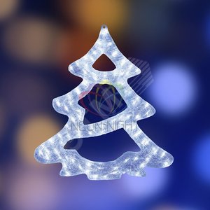 Фигура профессиональная светодиодная акриловая Елочка 62х4 LED IP65 понижающий трансформатор в комплекте (513-344) - NEON-NIGHT