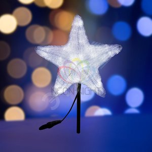 Фигура светодиодная акриловая Звезда 30см 45LED белая - NEON-NIGHT
