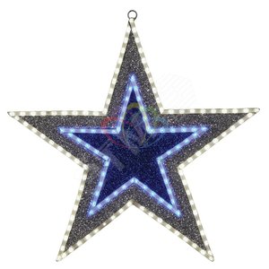Фигура светодиодная Звезда бархат с постоянным свечением 61см - NEON-NIGHT